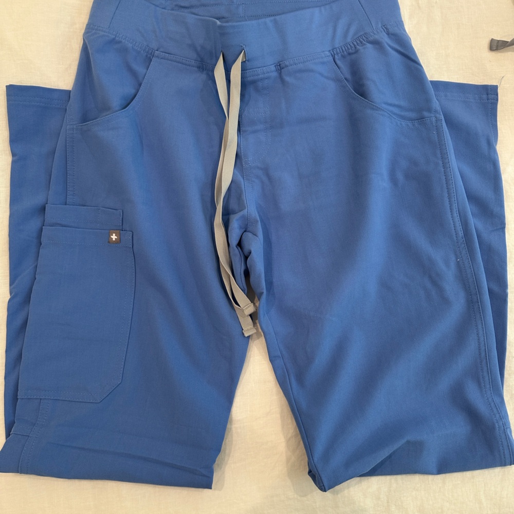 Figs Kade cargo bottoms ceil blue